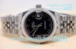 Replica Rolex Datejust Black Dial Stainless Steel Watch